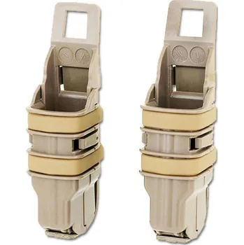 Airsoft FMA FMA plastová MOLLE sumka FastMag pro pistolové zásobníky, 2 ks - Písková