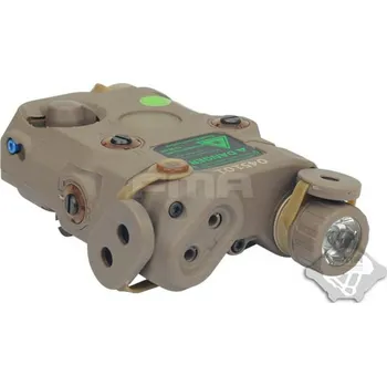 Airsoft FMA FMA AN/PEQ15 LA-5 upgrade verze (LED svítilna, zelený / IR laser) - Písková