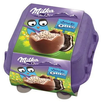 Čokoláda Milka Oreo Velikonoční vajíčka se sušenkami 128 g