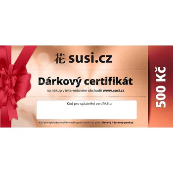 Dárkový certifikát Susi.cz, 500 Kč