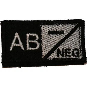 Nášivka Condor Krevní skupina AB NEG - černá/bílá