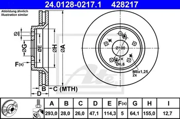 Brzdový kotouč ATE 24.0128-0217.1