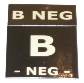 Nášivka NO NAME PROUD Patch "Krevní skupina B Neg"