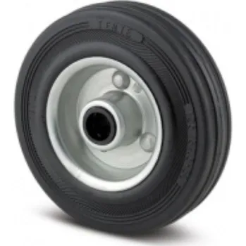 Dvoukolový ruční vozík Průmyslové kolečko černé s ocelovým diskem 125, samostatné