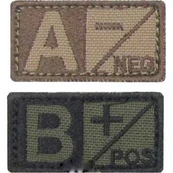 Nášivka Condor Krevní skupina AB NEG - písková