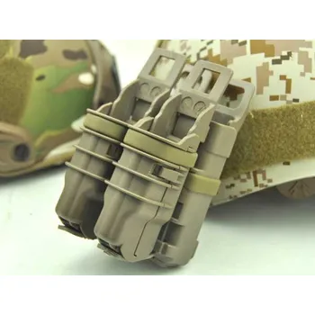 Airsoft FMA FMA MOLLE kombinované sumky FastMag pro zásobník M4 / 5.56 a 2 pistolové zásobníky - Písková