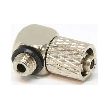 Airsoft EPES EPeS spojka šroubovací pro 6mm hadici - pravý úhel (vnější závit M5)