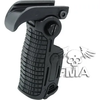 Airsoft FMA FMA nastavitelný sklopný grip FGGK-S na RIS lištu - Černá