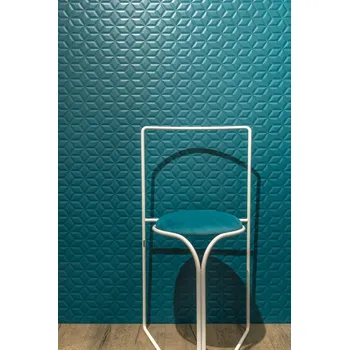 Obklad Springpaper 3D-02 Blue - obkládačka rektifikovaná 25x75 modrá CSASP3DB02