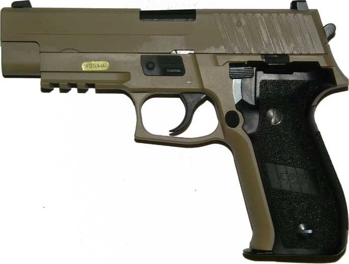 WE WE GBB plynová pistole SIG P226 MK25 - Písková