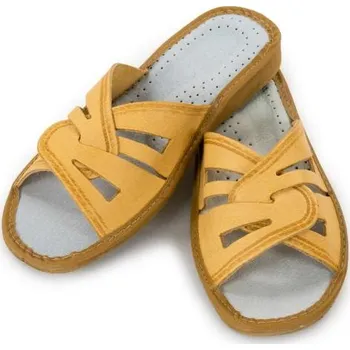 Dámské pantofle Dámské kožené pantofle Bára 37