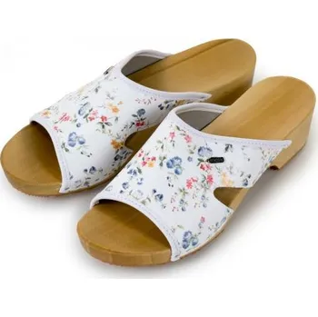 Dámská zdravotní obuv Dámské dřeváky klapky květy 37