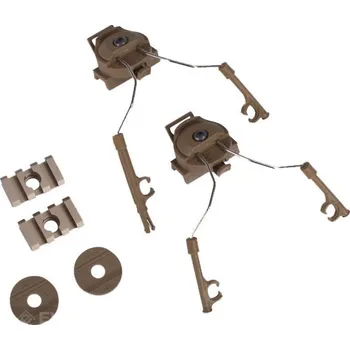 Z-Tactical Rail adapter set na helmu pro headset COM 1 / 2, pískový