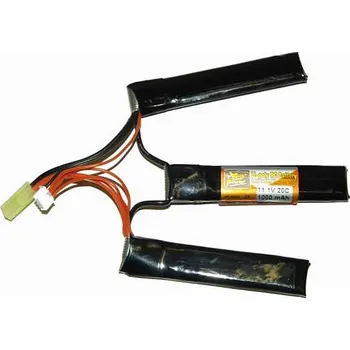 Baterie pro airsoftovou zbraň XCell Li-Pol baterie X-Cell 11,1V 1000mAh, 20C - Crane (trojdílná)