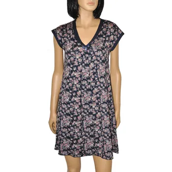 Dámská noční košile Dámská noční košile De Lafense 472 Mia kr/r 3XL-4XL tmavě modrá 4XL