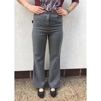 Dámské kalhoty dámské kalhoty, Barva Světle šedá, Velikost XL 44, Materiál 85%bavlna 10% polyester 5% lykra