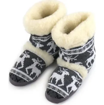 Dámské pantofle TV papuče vlnené Rudolf šedé 37-38
