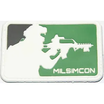 Nášivka Plastové 3D patche 3D gumová nášivka MILSIMCON Patch - Zelená
