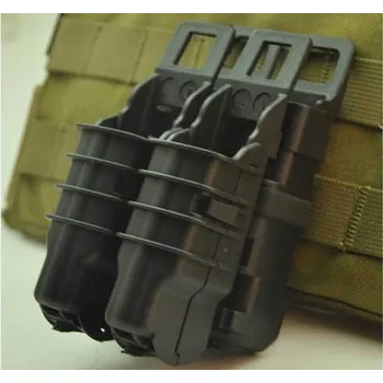 Airsoft FMA FMA MOLLE kombinované sumky FastMag pro zásobník M4 / 5.56 a 2 pistolové zásobníky - Černá