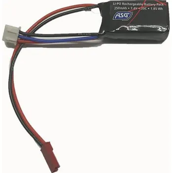 Baterie pro airsoftovou zbraň ASG ASG Li-Pol baterie 7,4V 250mAh, 20C, JST - HPA FCU