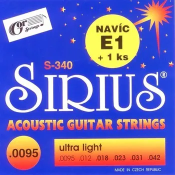 Příslušenství pro strunný nástroj Gorstrings Struny kovové pro akustickou kytaru Gorstrings S-340 Sirius