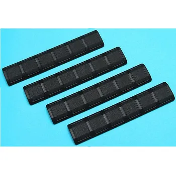 Airsoft G&P Gumové krytky KEYMOD, 4ks - černé