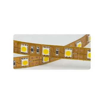 LED páska LED pásek 12V 5050-060 nevodotěsný, hnědé PCB teple bílá