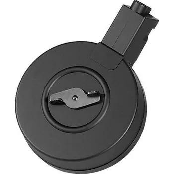 Tokyo Marui TM manuální bubnový zásobník pro MP5, 400 BBs (točný) - Černá