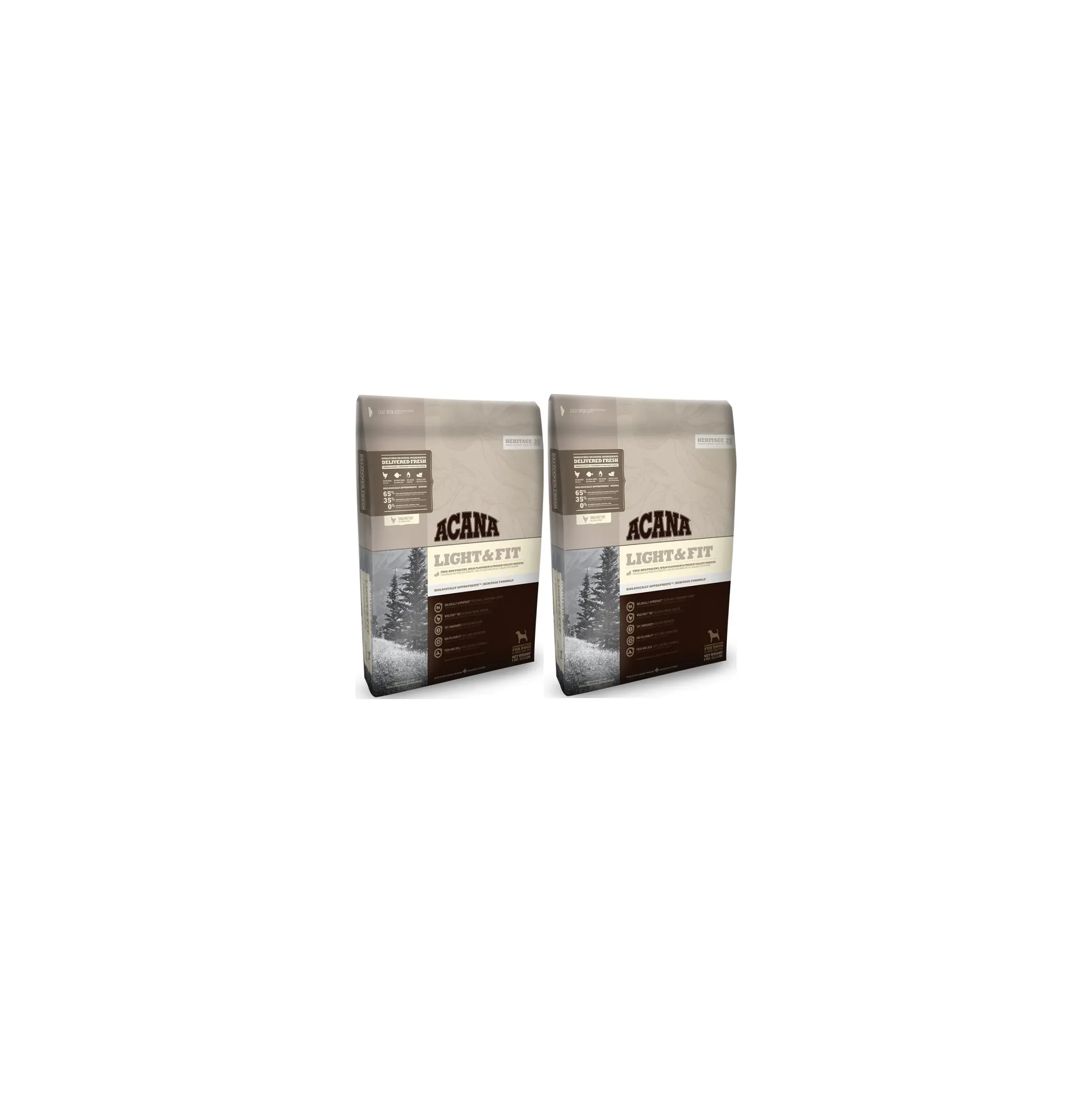 Fotografie 1 - Krmivo pro psa Acana Heritage Dog Light/Fit 2x 11,4 kg