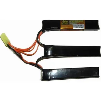 Baterie pro airsoftovou zbraň XCell Li-Pol baterie X-Cell 11,1V 1200mAh, 25C - Crane (trojdílná)