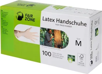 Čisticí rukavice Fair Squared Fair Zone Jednorázové latexové rukavice M 100 ks