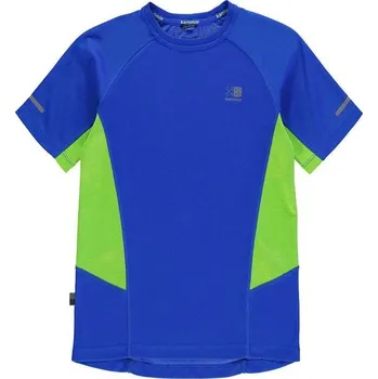 Chlapecké tričko dětské funkční tričko KARRIMOR - BLUE/GREEN - 13 let (Karrimor Run Junior)