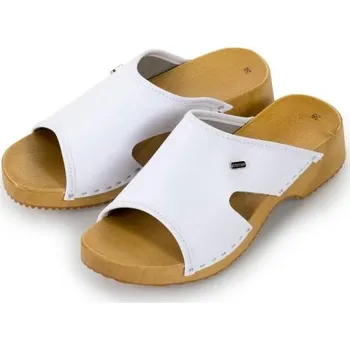 Dámská zdravotní obuv Dámské dřeváky klapky bílé 41