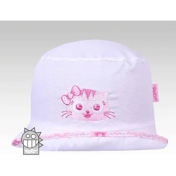 Kšiltovka DRÁČE Klobouček klobouk Havana 13 bílý s kočkou velikost čepic: 50-52cm (2-4 roky, RDX vel. 4)