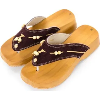 Dámská zdravotní obuv Dámské dřeváky japonky bordó 37