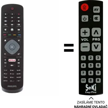 Dálkový ovladač Philips 996596003606 náhradní dálkový ovladač pro seniory