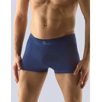 Pánské spodní prádlo Pánské boxerky Bamboo Soft s kratší nohavičkou 53006P modré vel.M/L - Gina
