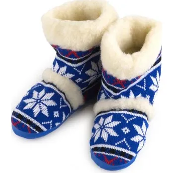 Dámské pantofle TV papuče vlnené Rudolf modré 35-36