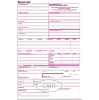 Tiskopis CMR copy 5 listů mezinárodní/vnitrostátní - 1ks