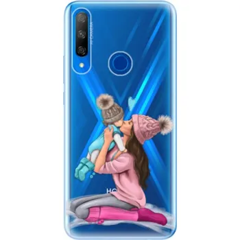 Pouzdro na mobilní telefon Odolné silikonové pouzdro iSaprio - Kissing Mom - Brunette and Boy - Huawei Honor 9X