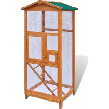 Vidaxl 170412 ptačí klec dřevěná