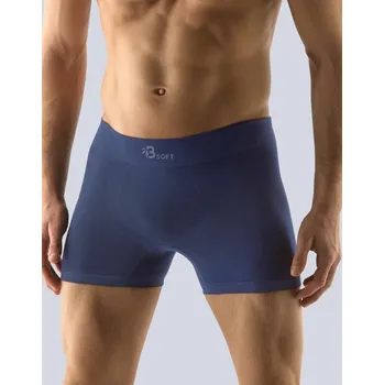 Trenýrky Pánské boxerky Bamboo Soft s delší nohavičkou 54006P modré vel.L/XL - Gina