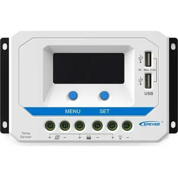 solární regulátor Solární regulátor PWM 12/24V, 30A, USB, vstup 50V