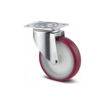 Dvoukolový ruční vozík Polyuretanové kolo UAR 160, otočné, plotna