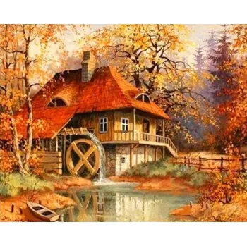 Gaira® Malování podle čísel Mlýn v lese M991671