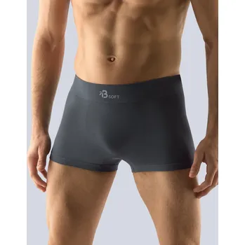 Trenýrky Pánské boxerky Bamboo Soft s kratší nohavičkou 53006P šedé vel.S/M - Gina