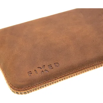 Telefonní příslušenství Kožené pouzdro FIXED Posh, velikost 5XL, hnědé