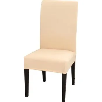 Potah na židli Jednobarevné potahy na židle bavlna & spandex Barvy: béžová