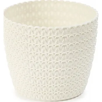 Květináč Plastový květináč Magnolia Jersey 110 mm, krémový