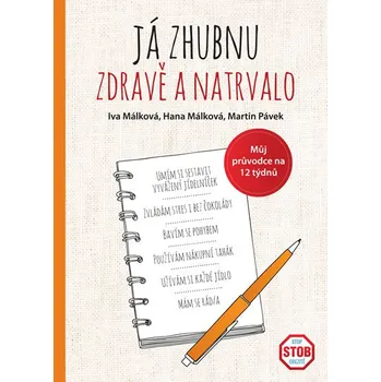 Já zhubnu zdravě a natrvalo: Můj průvodce na 12 týdnů - Iva Málková a kol. (2017, pevná bez přebalu lesklá)